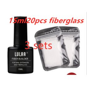 Nail Extension Fiber Set Nail Extension Gel Repair Liquid Paper-free Support Sheet (Option: 15ml20pcsX3)