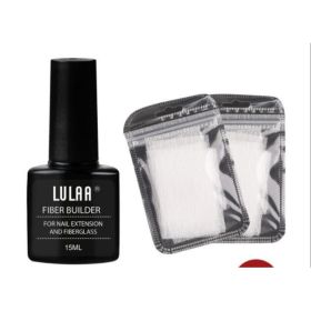 Nail Extension Fiber Set Nail Extension Gel Repair Liquid Paper-free Support Sheet (Option: 15ml20pcs)