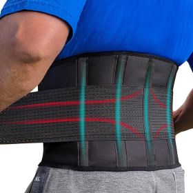 Back Support Brace - Ergonomic Back Support Belt for Women & Men, Plus Size Back Brace for Lower Back Pain, Advanced Ribbing, Dual-Tension Straps (style: Back Belt  3XL)