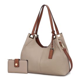 MKF Collection Estelle Shoulder Bag by Mia K (Color: Taupe)