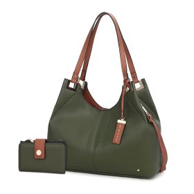 MKF Collection Estelle Shoulder Bag by Mia K (Color: Olive)