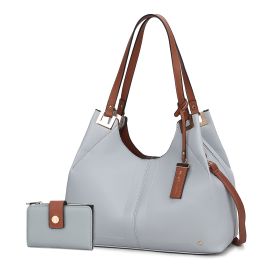 MKF Collection Estelle Shoulder Bag by Mia K (Color: Light Blue)