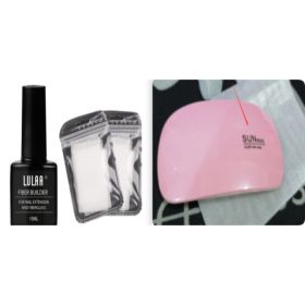 Nail Extension Fiber Set Nail Extension Gel Repair Liquid Paper-free Support Sheet (Option: 15ml10pcs set)